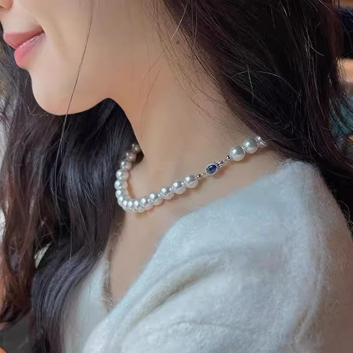 Mother-of-Pearl Necklace with 925 Sterling Silver Details