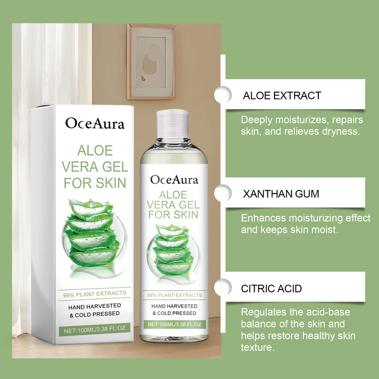 OceAura Moisturizing Aloe Vera Gel Moisturizes And Nourishes Skin After Sun