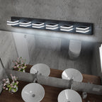 39-Inch Matte Black 6-Light LED Vanity Light