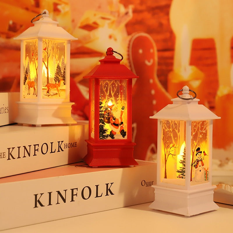 Christmas wind lights candles table lamps small night lights elderly snowmen decorations small night lights desktop ornaments