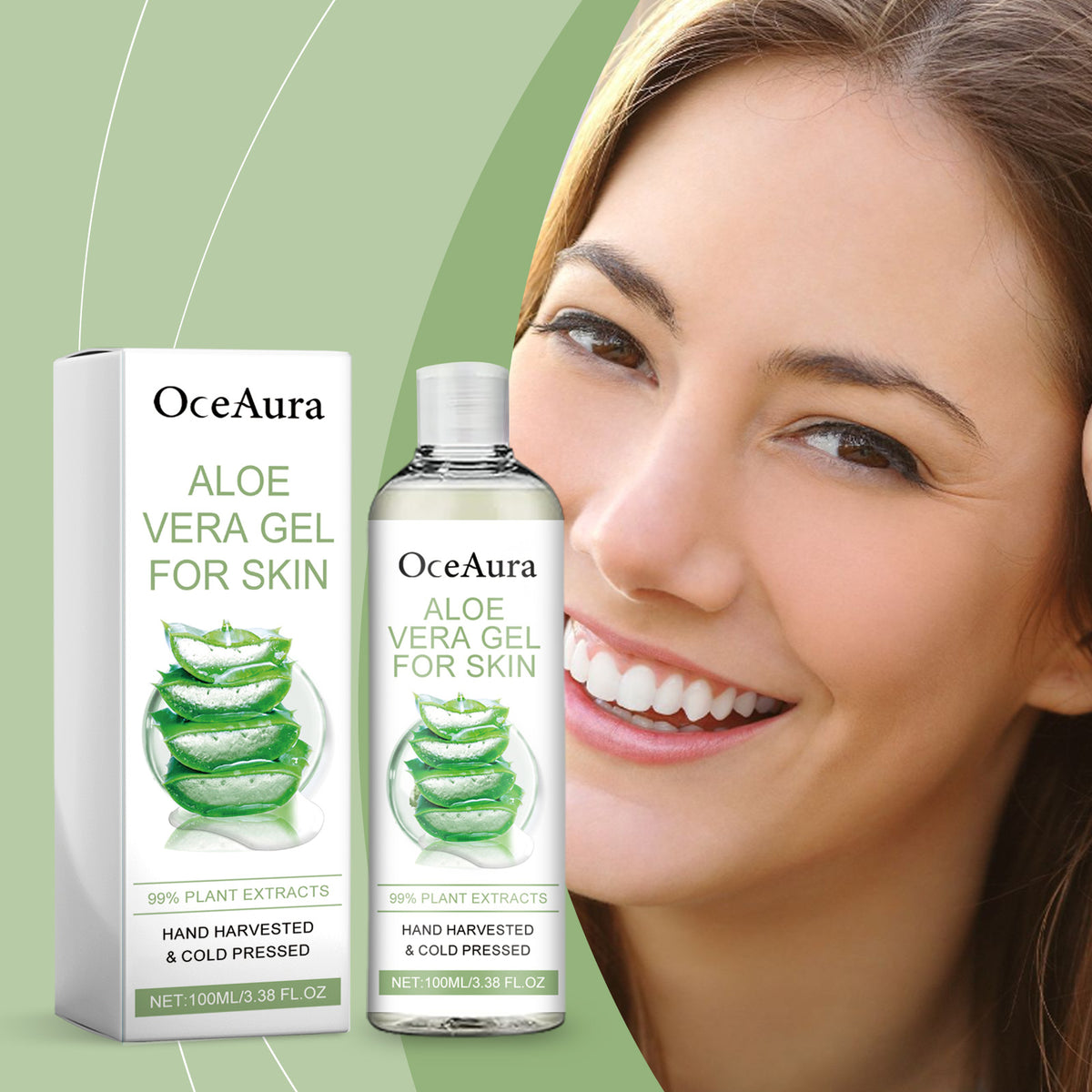 OceAura Moisturizing Aloe Vera Gel Moisturizes And Nourishes Skin After Sun