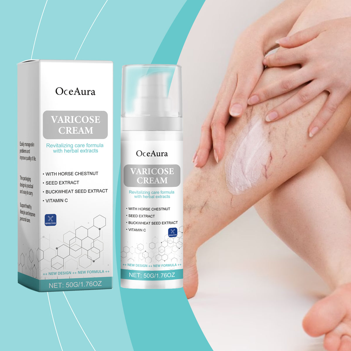 OceAura Leg Care Cream Daily Gentle Treatment To Relieve Leg Discomfort Leg Care Massage Repair Cream