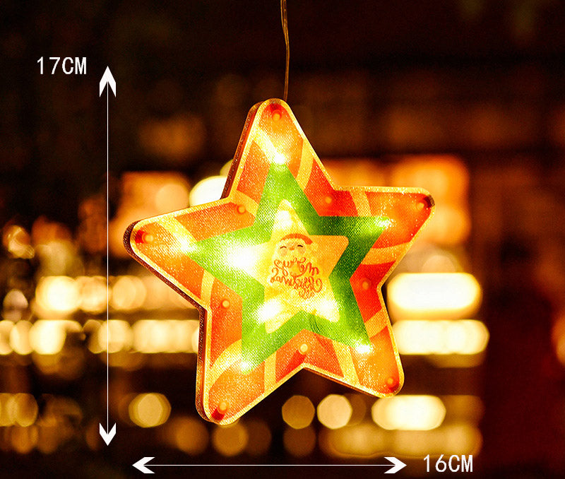 Christmas Lights Window Hanging Lights Christmas Decorative Lights Shop Window Led Sucker Lights Small Colored Lights