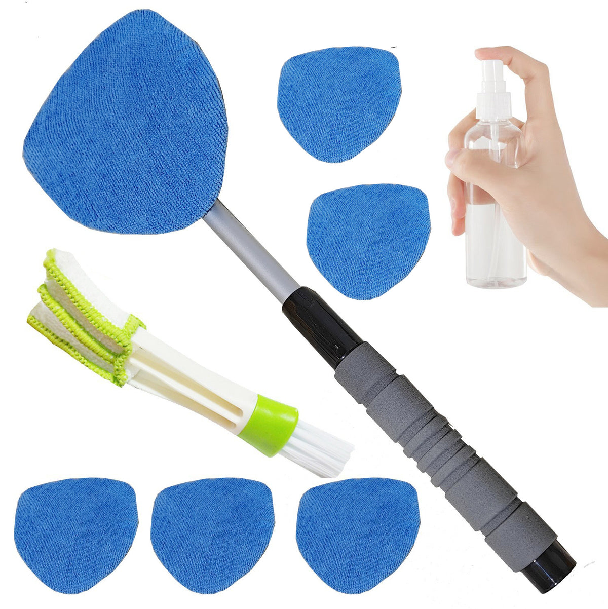 Telescopic Microfiber Car Windshield Defogger Window Cleaning Brush