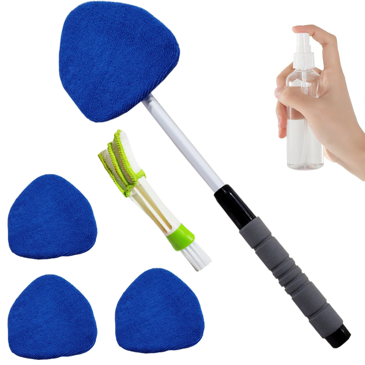 Telescopic Microfiber Car Windshield Defogger Window Cleaning Brush