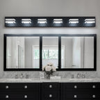 39-Inch Matte Black 6-Light LED Vanity Light