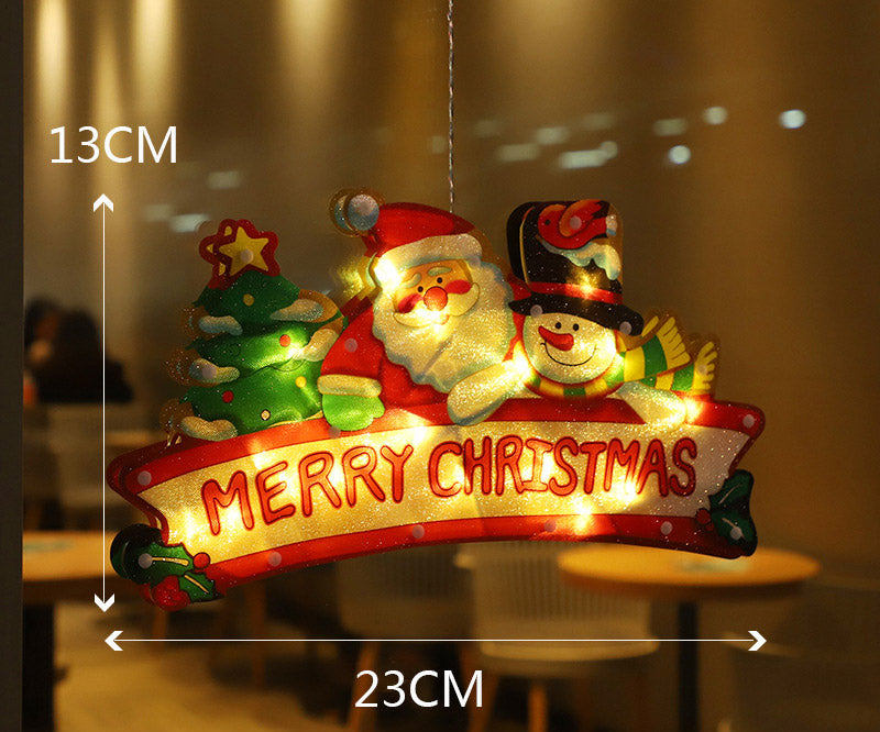 Christmas Lights Window Hanging Lights Christmas Decorative Lights Shop Window Led Sucker Lights Small Colored Lights