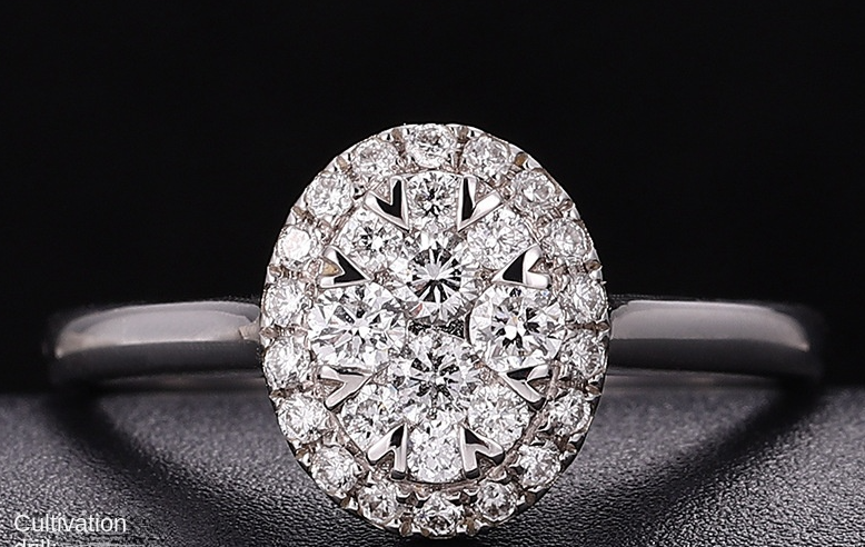 Cultured Diamond Engagement Ring | 18K Gold Lab-Grown Diamond