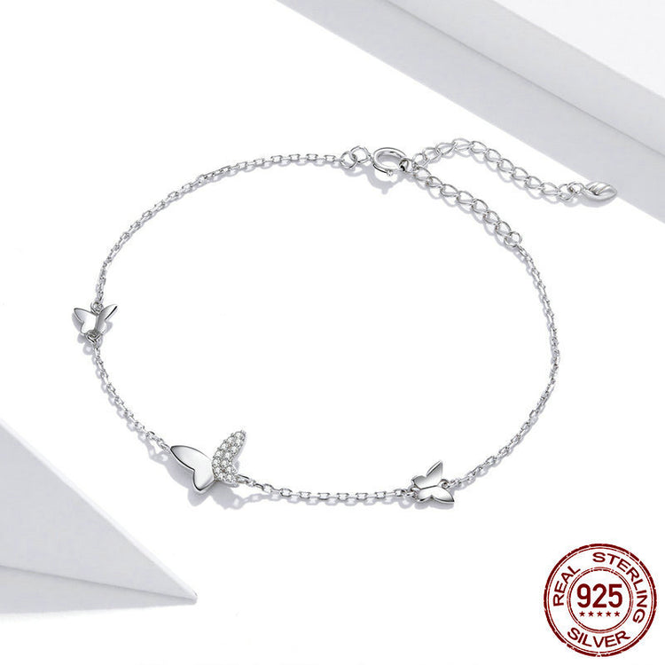 Zircon Bracelet in 925 Sterling Silver – 16 cm + 5 cm Extension