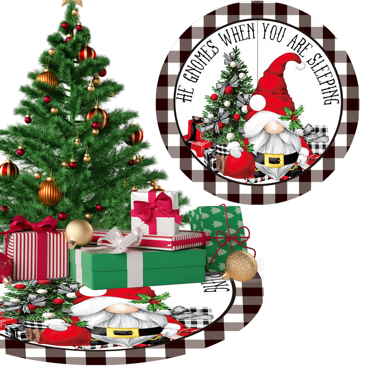 Christmas Tree Skirt – 120 cm, Six Festive Designs