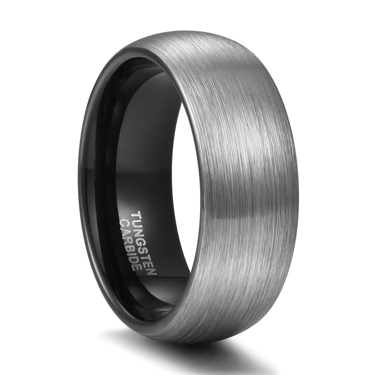Two-Tone Tungsten Steel Ring – 4, 6 or 8 mm