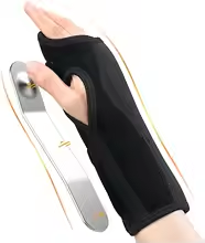 Adjustable Steel Plate Wrist Brace with Compression Support for Sports and Fitness
