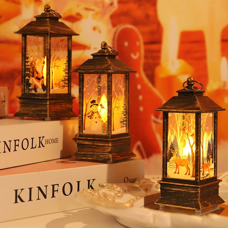 Christmas wind lights candles table lamps small night lights elderly snowmen decorations small night lights desktop ornaments