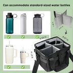 4-Compartment Leakproof Drink Carrier Bag – Adjustable Strap Beverage Holder for Car & Travel