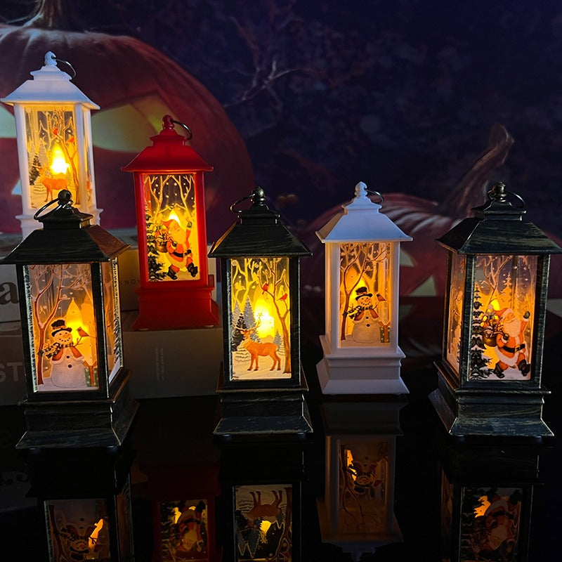 Christmas wind lights candles table lamps small night lights elderly snowmen decorations small night lights desktop ornaments