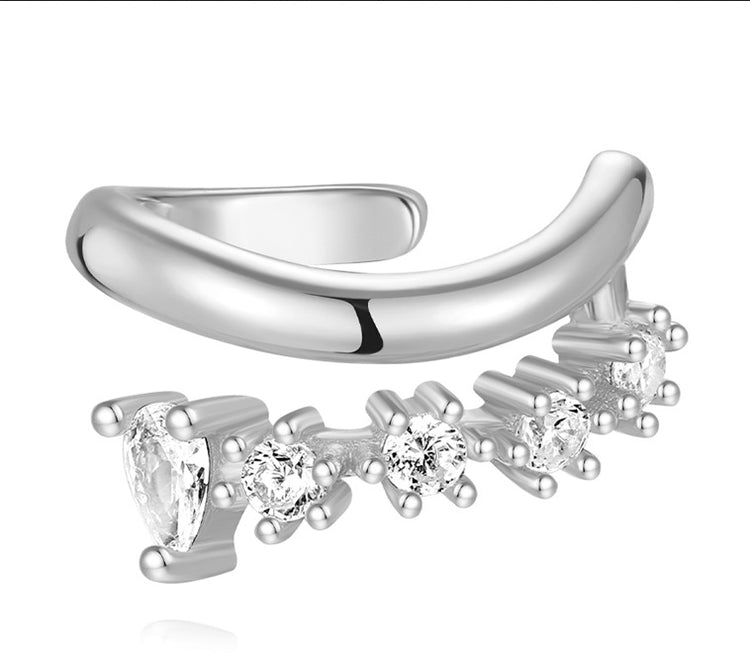 Marquise Evil Eye Ear Jewelry in 925 Sterling Silver – Single