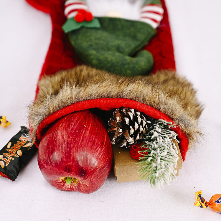 Plush Gnome Christmas Stocking – 43 cm
