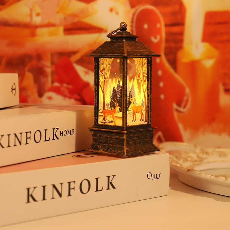 Christmas wind lights candles table lamps small night lights elderly snowmen decorations small night lights desktop ornaments
