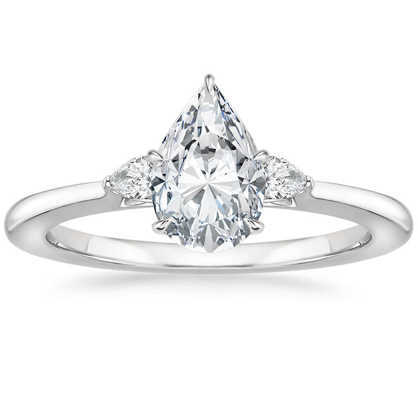 Three-Stone Lab-Grown Diamond Ring | 18K Gold Plated S925 Silver