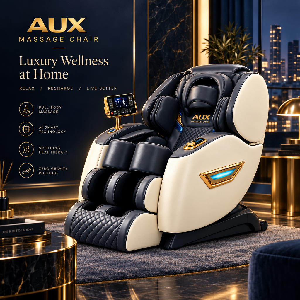 Gravity Salon AI Voice Massage Chair, White