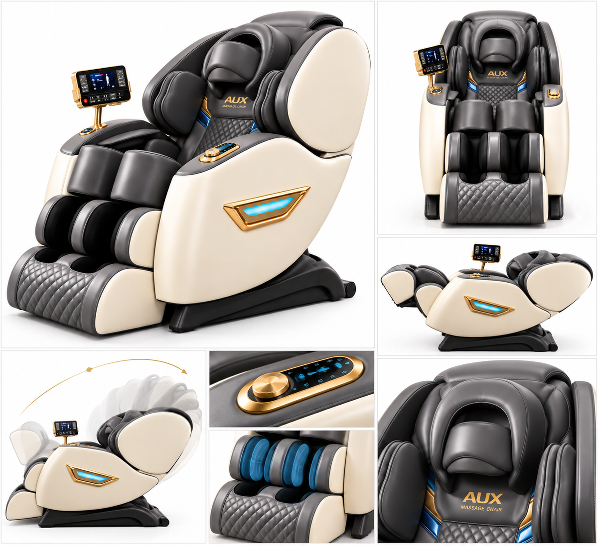 Gravity Salon AI Voice Massage Chair, White