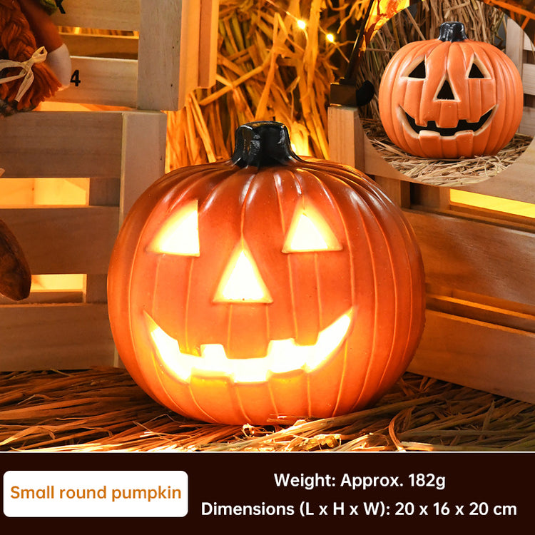 Halloween Pumpkin Lantern Luminous Prop – 1PC Expression Pumpkin Ornament for Outdoor, Mall, Hotel Scene Decoration