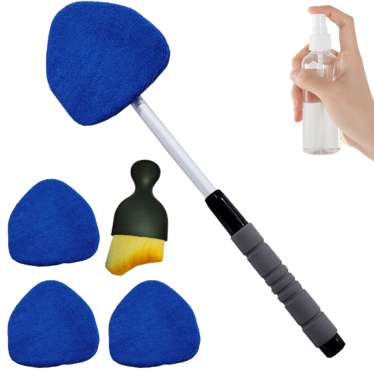 Telescopic Microfiber Car Windshield Defogger Window Cleaning Brush