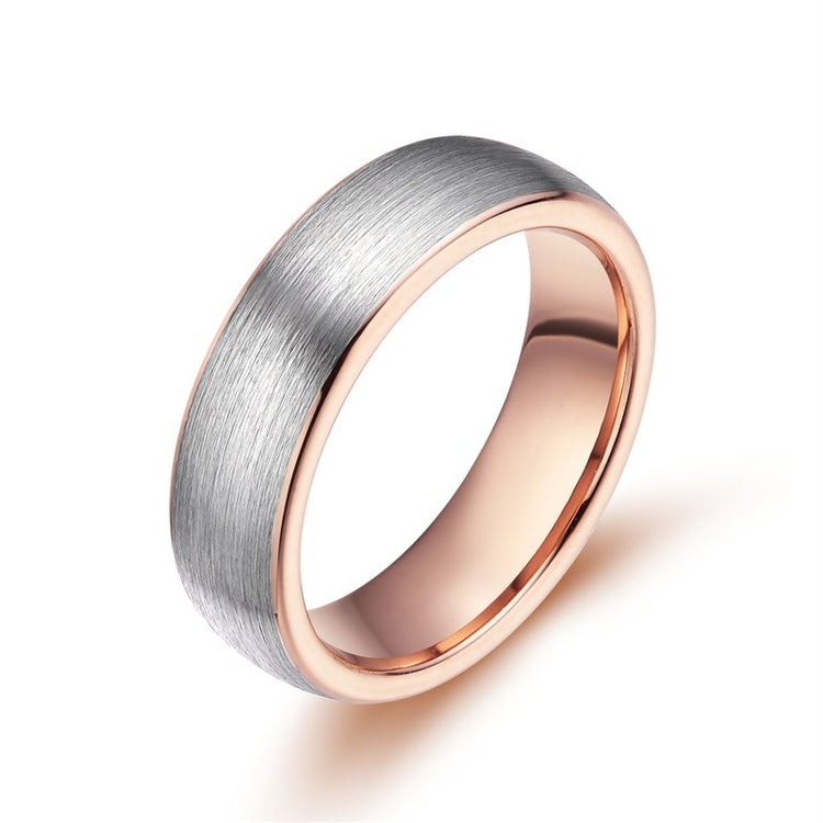 Two-Tone Tungsten Steel Ring – 4, 6 or 8 mm