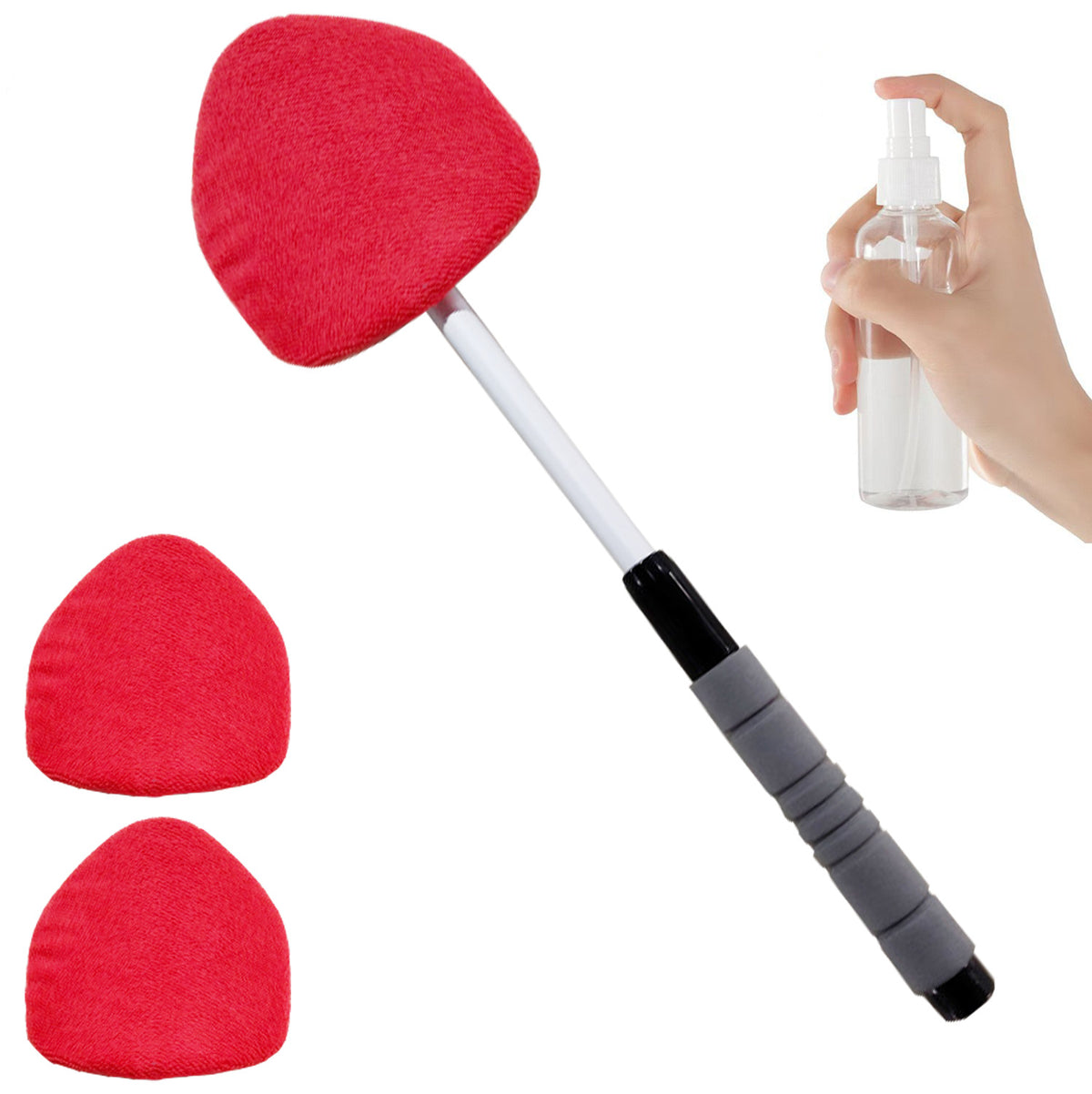 Telescopic Microfiber Car Windshield Defogger Window Cleaning Brush