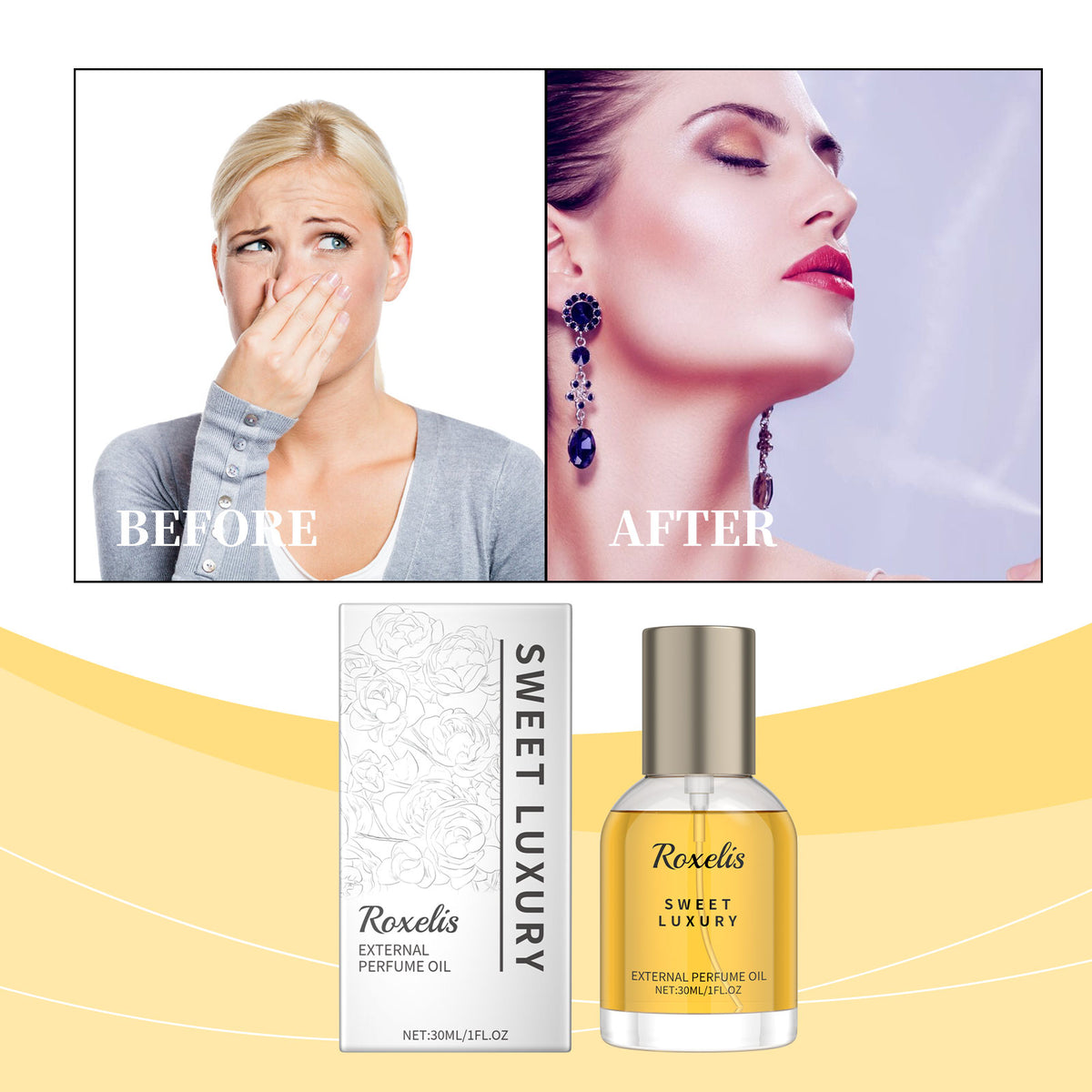 Roxelis Saffron Jasmine Inspired Perfume, Natural Fresh Lasting Fragrance Jasmine Perfume Spray