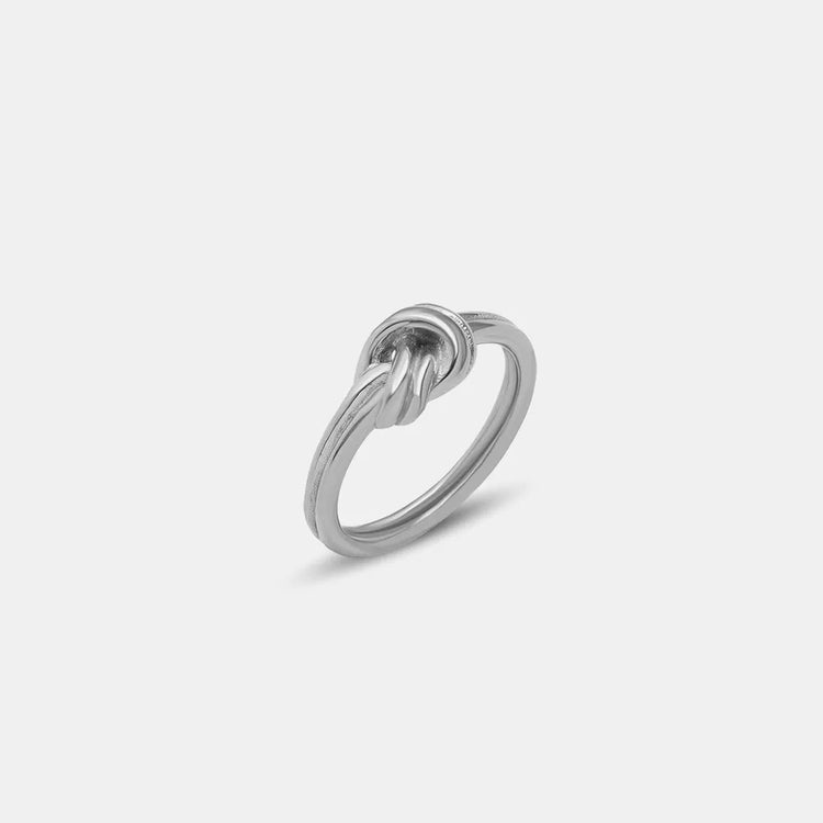 Titanium Steel Knot Ring – Silver or Gold Tone