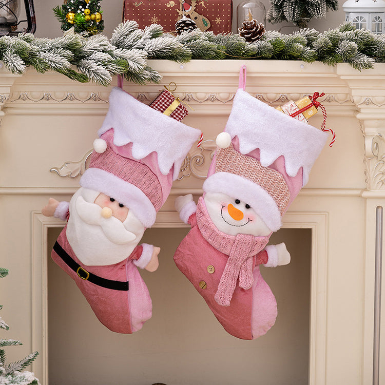 Nordic-Style Santa Christmas Stocking – 49 cm