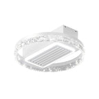 19.7-Inch White Ceiling Fan with Dimmable LED Light
