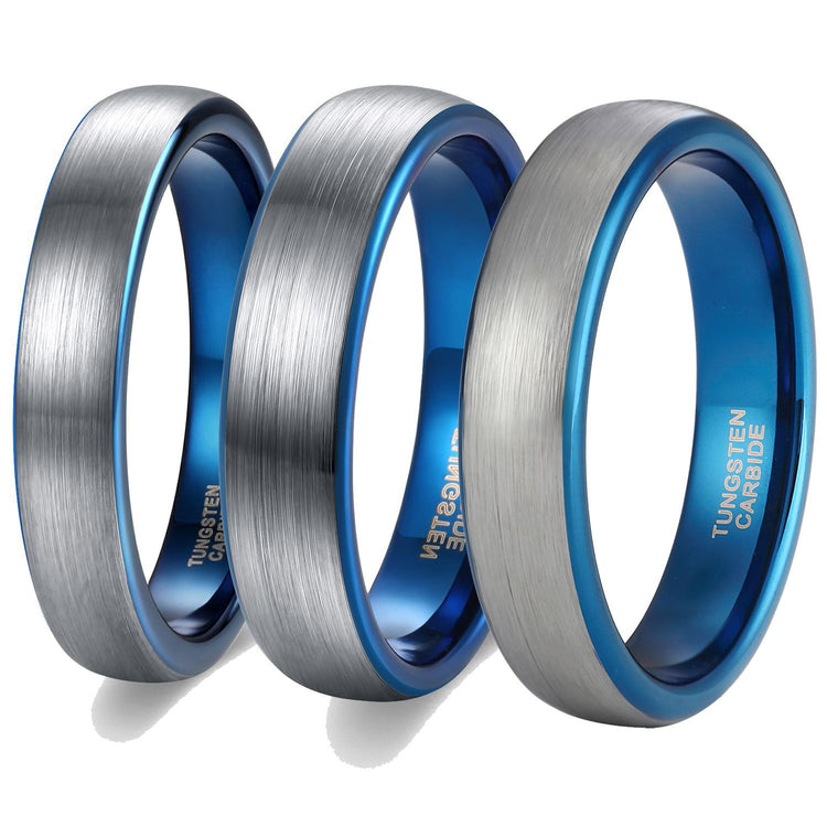 Two-Tone Tungsten Steel Ring – 4, 6 or 8 mm