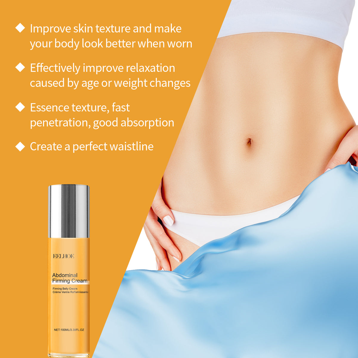 EELHOE Abdominal Essence Lotion Gently Nourishes The Skin, Making It Smooth And Hydrating. Carry It With You And Massage Your Body