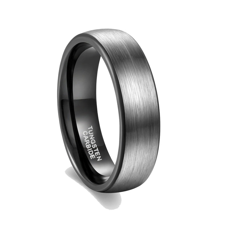 Two-Tone Tungsten Steel Ring – 4, 6 or 8 mm
