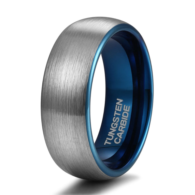 Two-Tone Tungsten Steel Ring – 4, 6 or 8 mm