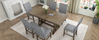 TOPMAX 7-Piece Extendable Dining Set, Golden Brown & Gray
