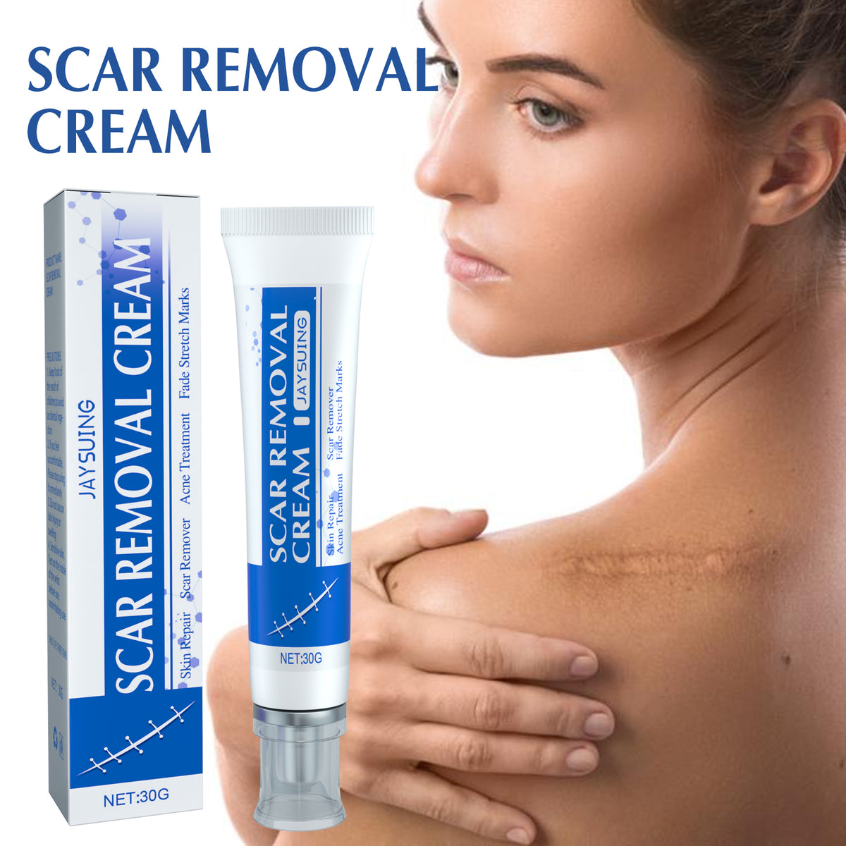 Jaysuing Scar Cream, Fade Scars Smooth And Firming Skin Repair Cream