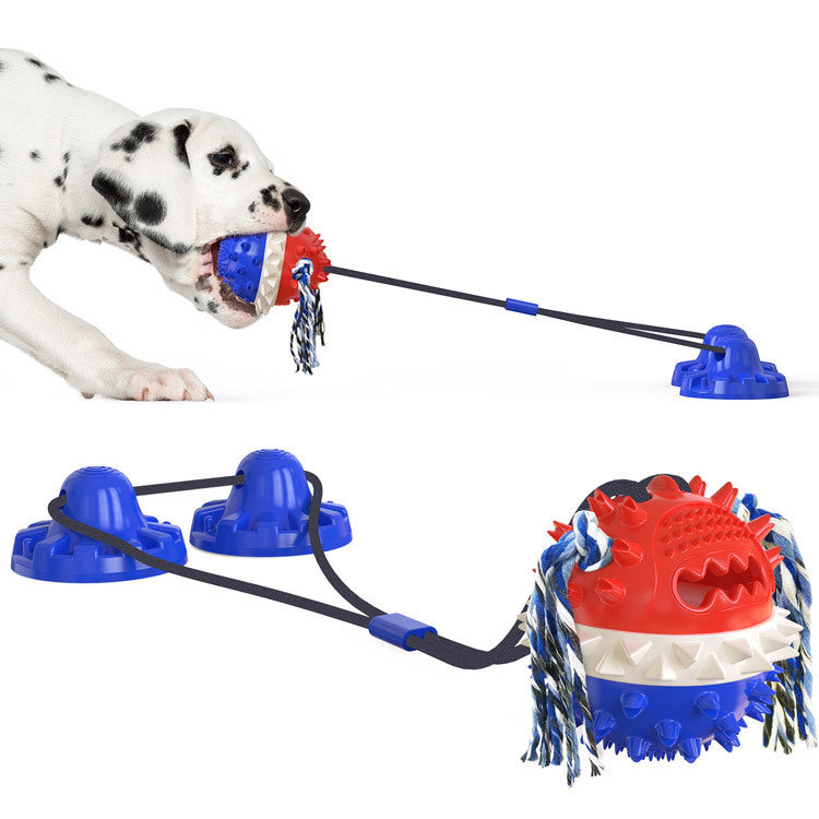 Strong Suction Cup Dog Toy Molar Dog Products Bite Resistant Sound Ball a Pet Products