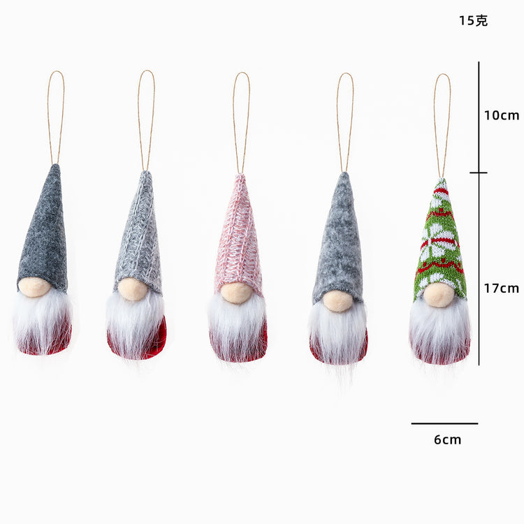 Mini Christmas Gnome Decorations – 5-Piece Set