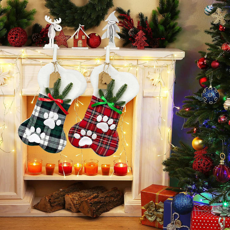 Paw Print Christmas Pet Stocking