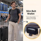 Black Oxford Cloth Mini Belt Wallet