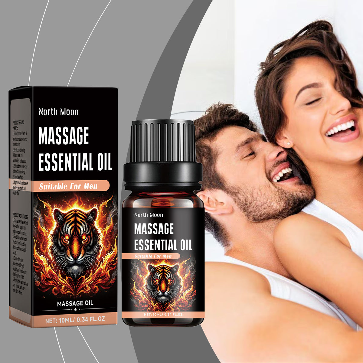 North Moon Male Massage Essential Oil Daily Moisturizing Moisturizing Body Massage Male Gentle Care Essential Oil