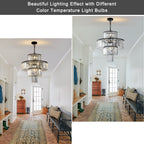 Black  Luxury Crystal Chandelier Modern Chandeliers Lights Fixture Hanging  Pendant Light Fixture for Dining Room Bedroom