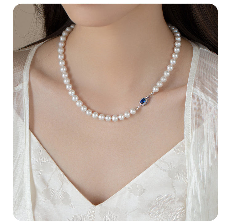 Mother-of-Pearl Necklace with 925 Sterling Silver Details