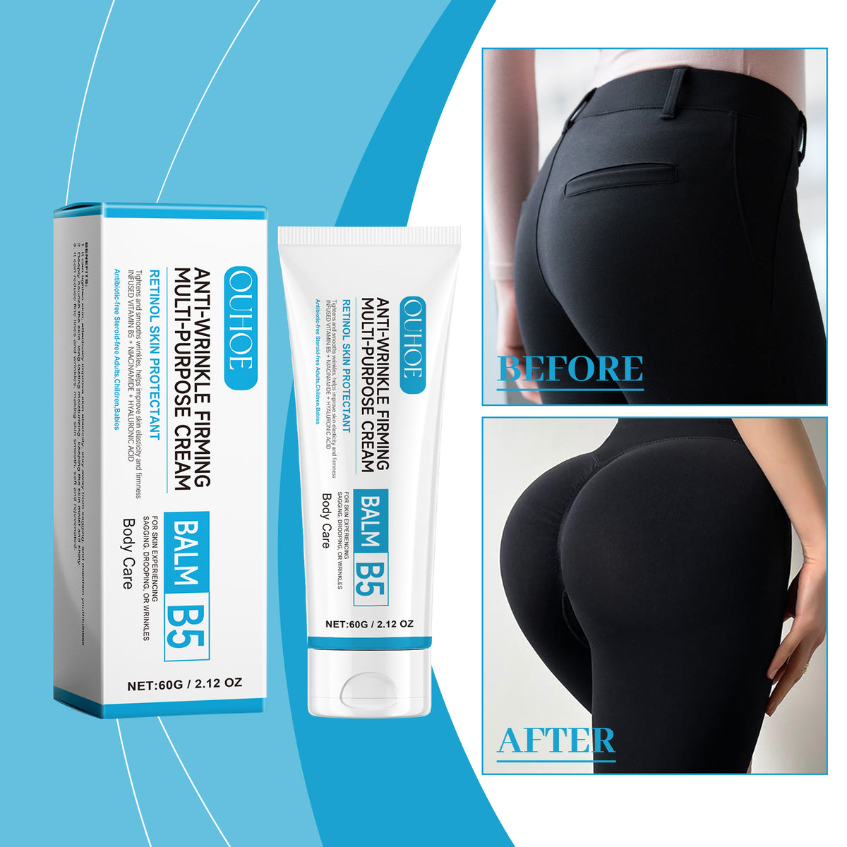Multi-Purpose Body Cream with Niacinamide, Hyaluronic Acid and Vitamin B5