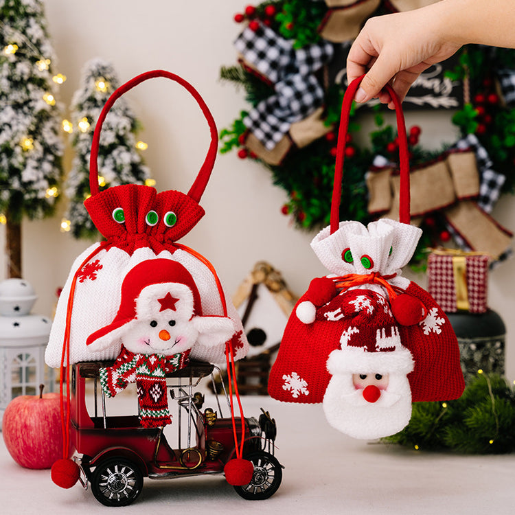 Knitted Christmas Character Gift Bag – 22 cm