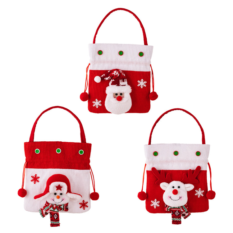 Knitted Christmas Character Gift Bag – 22 cm