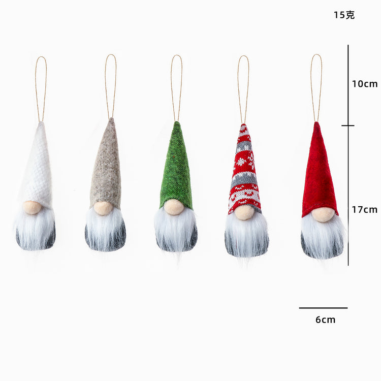Mini Christmas Gnome Decorations – 5-Piece Set